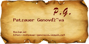 Patzauer Genovéva névjegykártya