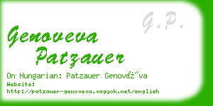 genoveva patzauer business card